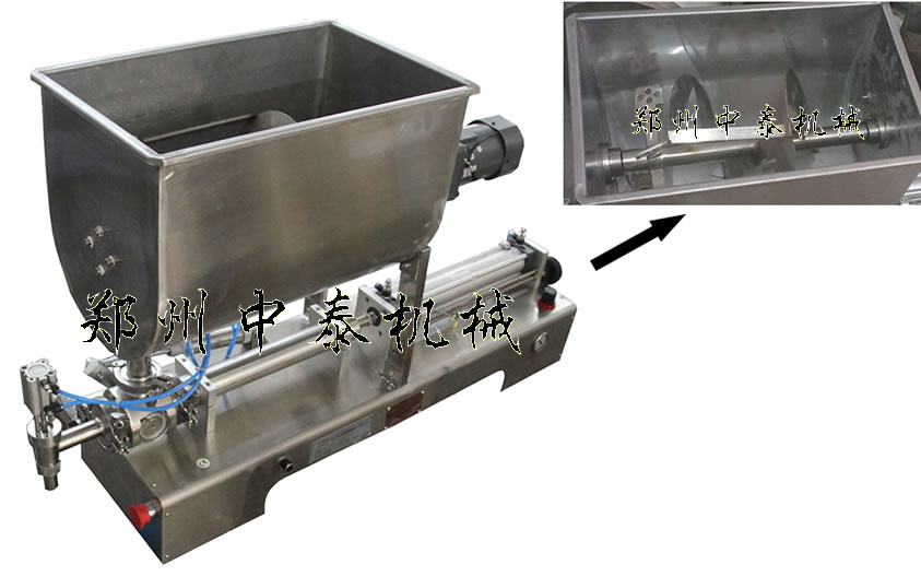 火锅底料灌装机 豆瓣酱灌装机 卧式搅拌灌装机