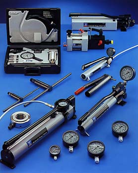 瑞典SKF液压法安装/拆卸轴承：液压泵和注油器选择表